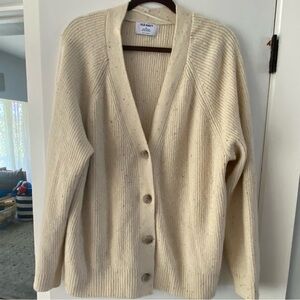 OLD NAVY WOMENS CARDIGAN SWEATER BUTTON-FRONT V-NECK IVORY SIZE 2XL